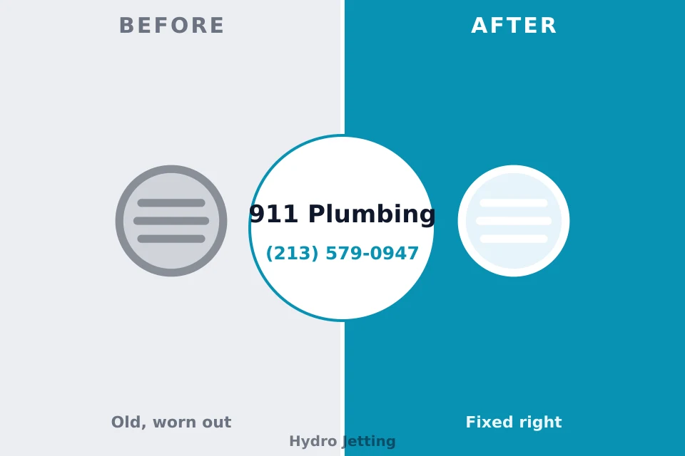 Before and after: plumbing repair Penn Wynne, PA